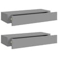 Pikkukuva 3 / 11: vidaXL Laatikkohyllyt seinälle 2 kpl harmaa 60x23,5x10 cm MDF -  Seinähyllyt