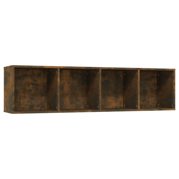 vidaXL bogreol/tv-skab 143x30x36 cm konstrueret træ røget egetræsfarve - Væghylder & smalle hylder