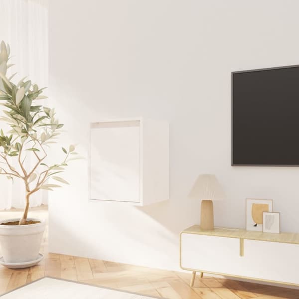 vidaXL Väggskåp 2 st vit 30x30x40 cm massiv furu -  Vägghyllor & fönsterbrädor