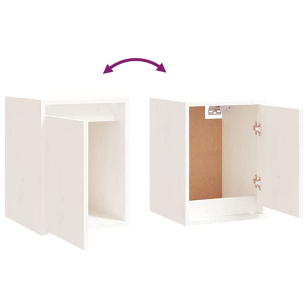 vidaXL Väggskåp 2 st vit 30x30x40 cm massiv furu -  Vägghyllor & fönsterbrädor