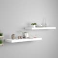 Miniatyrbillede 1 af 9: vidaXL væghylder 2 stk. 80x23,5x3,8 cm MDF hvid -  Væghylder & smalle hylder