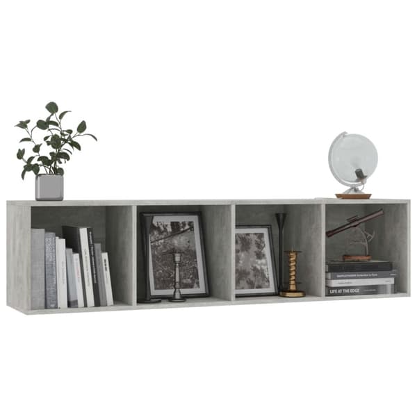 vidaXL bogskab/tv-skab 143 x 30 x 36 cm betongrå - Væghylder & smalle hylder