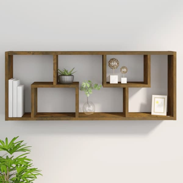 vidaXL Vägghylla rökfärgad ek 36x16x90 cm konstruerat trä -  Vägghyllor & fönsterbrädor