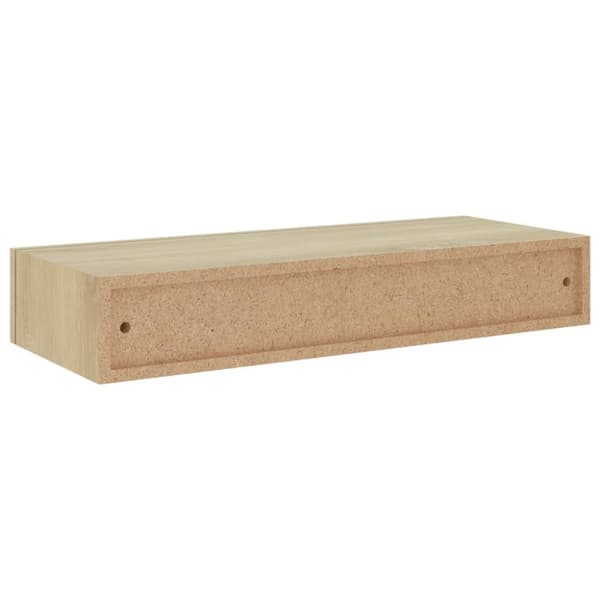 vidaXL Väggmonterad låda 2 st ek 60x23,5x10 cm MDF -  Vägghyllor & fönsterbrädor