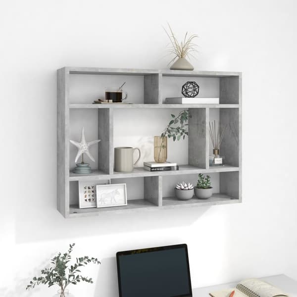 vidaXL Seinähylly betoninharmaa 75x16x55 cm lastulevy -  Seinähyllyt