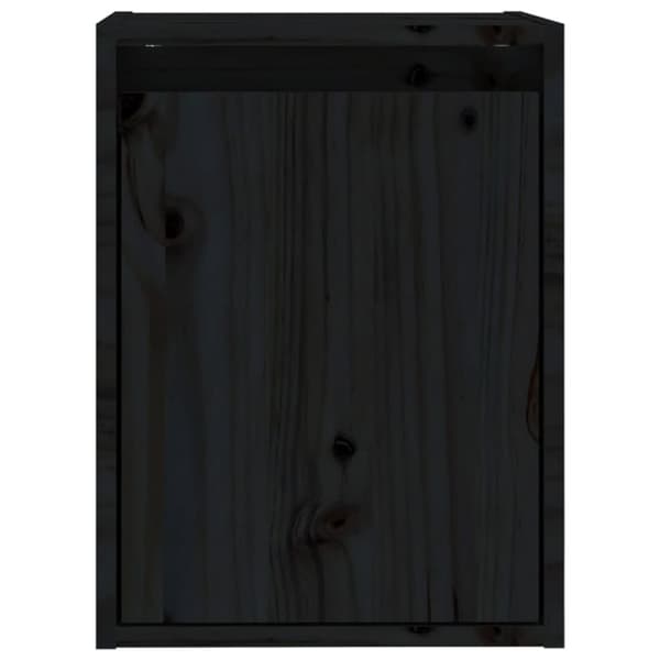 vidaXL Väggskåp 2 st svart 30x30x40 cm massiv furu -  Vägghyllor & fönsterbrädor