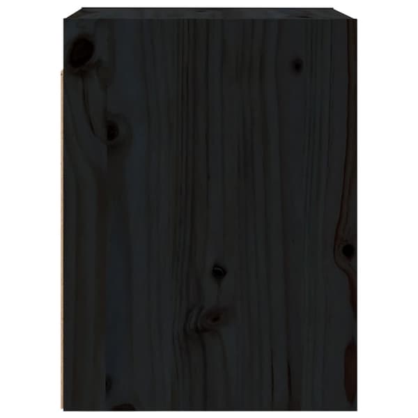 vidaXL Väggskåp 2 st svart 30x30x40 cm massiv furu - Vägghyllor & fönsterbrädor