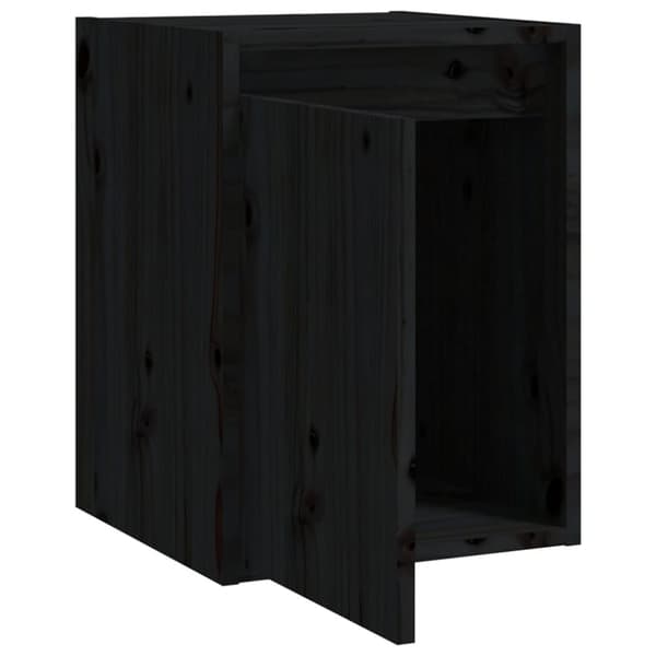 vidaXL Väggskåp 2 st svart 30x30x40 cm massiv furu -  Vägghyllor & fönsterbrädor