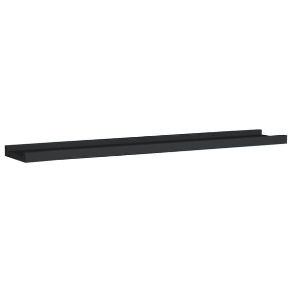 vidaXL gallerihylder 2 stk. 80x9x3 cm MDF sort -  Væghylder & smalle hylder