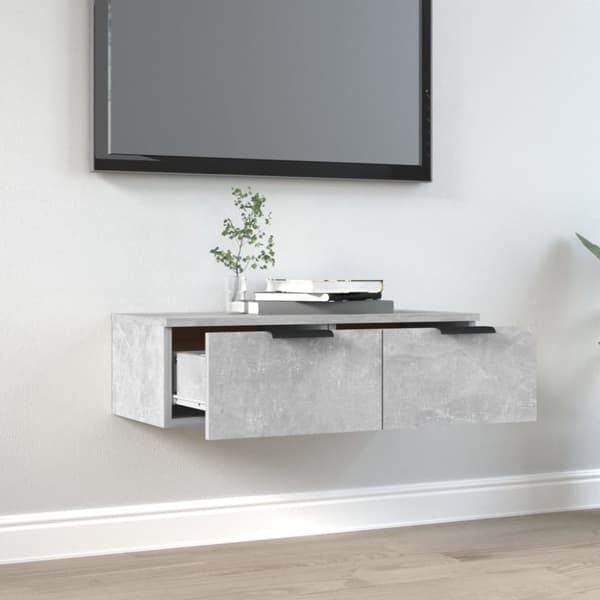 vidaXL Seinäkaappi betoninharmaa 68x30x20 cm tekninen puu -  Seinähyllyt