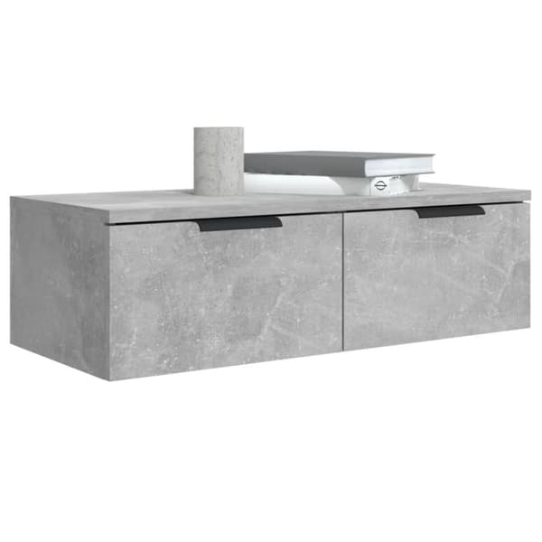 vidaXL Seinäkaappi betoninharmaa 68x30x20 cm tekninen puu -  Seinähyllyt