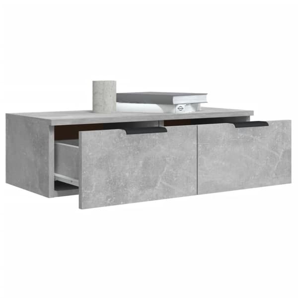 vidaXL Seinäkaappi betoninharmaa 68x30x20 cm tekninen puu -  Seinähyllyt