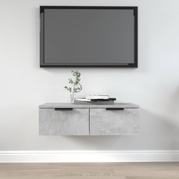 vidaXL Seinäkaappi betoninharmaa 68x30x20 cm tekninen puu -  Seinähyllyt
