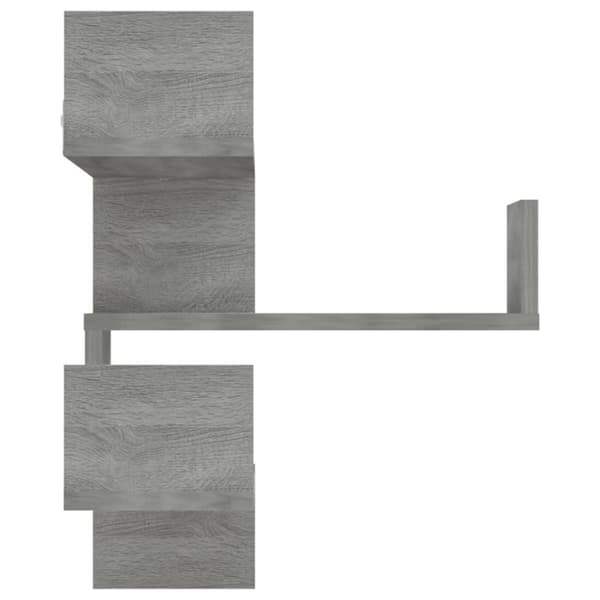 vidaXL Seinäkulmahyllyt 2 kpl harmaa Sonoma 40x40x50 cm tekninen puu - Seinähyllyt