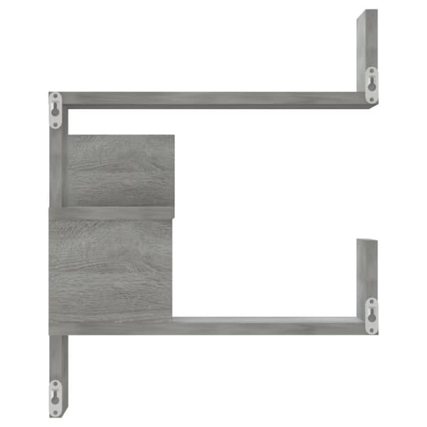 vidaXL Seinäkulmahyllyt 2 kpl harmaa Sonoma 40x40x50 cm tekninen puu - Seinähyllyt
