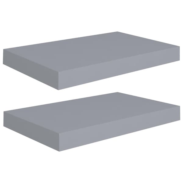 vidaXL væghylder 2 stk. 40x23x3,8 cm MDF grå - Væghylder & smalle hylder