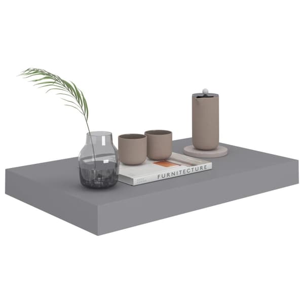 vidaXL væghylder 2 stk. 40x23x3,8 cm MDF grå - Væghylder & smalle hylder
