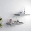 Miniatyrbillede 1 af 9: vidaXL væghylder 2 stk. 40x23x3,8 cm MDF grå -  Væghylder & smalle hylder