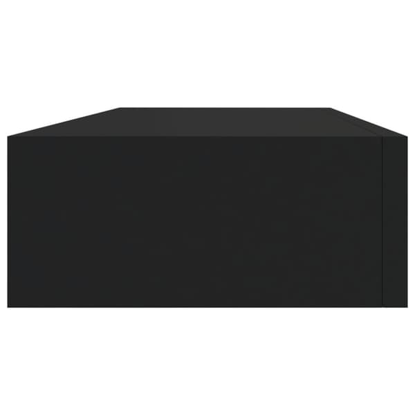 vidaXL væghylde med skuffe 60x23,5x10 cm MDF sort -  Væghylder & smalle hylder