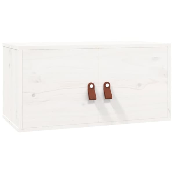 vidaXL vægskab 60x30x30 cm massivt fyrretræ hvid - Væghylder & smalle hylder