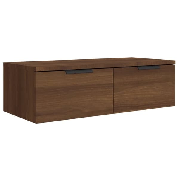 vidaXL vægskab 68x30x20 cm konstrueret træ brun egetræsfarve -  Væghylder & smalle hylder