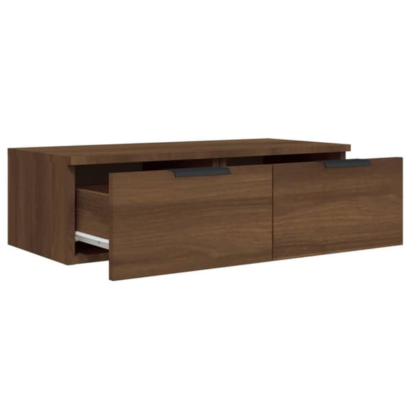 vidaXL vægskab 68x30x20 cm konstrueret træ brun egetræsfarve - Væghylder & smalle hylder