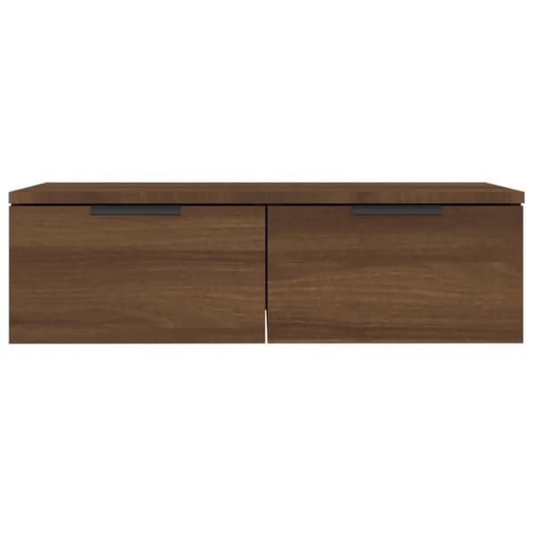 vidaXL vægskab 68x30x20 cm konstrueret træ brun egetræsfarve - Væghylder & smalle hylder