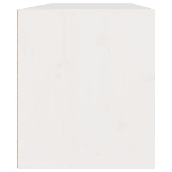 vidaXL Väggskåp 2 st 45x30x35 cm massiv furu vit - Vägghyllor & fönsterbrädor