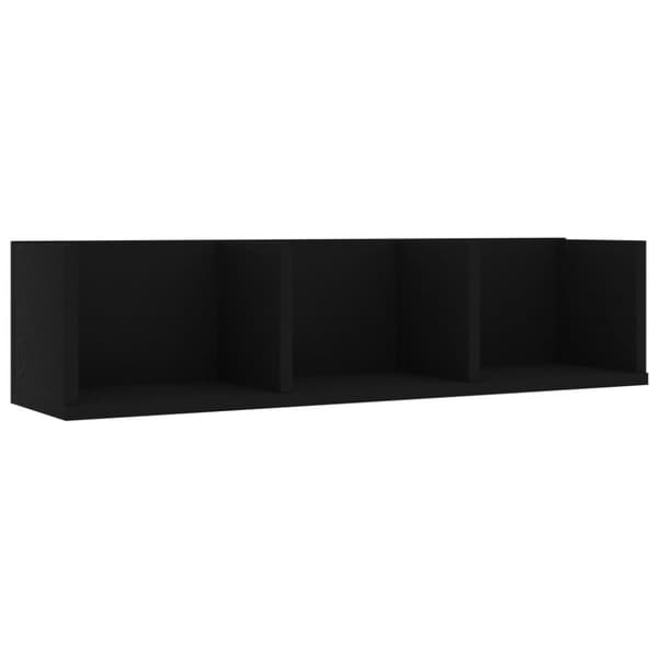 vidaXL CD-seinähylly musta 75x18x18 cm tekninen puu - Seinähyllyt