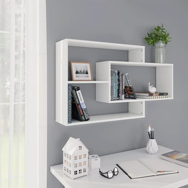 vidaXL Vägghyllor vit 104x20x58,5 cm konstruerat trä -  Vägghyllor & fönsterbrädor