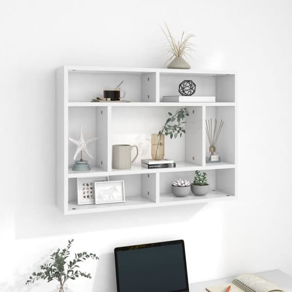vidaXL Vägghylla vit 75x16x55 cm konstruerat trä -  Vägghyllor & fönsterbrädor