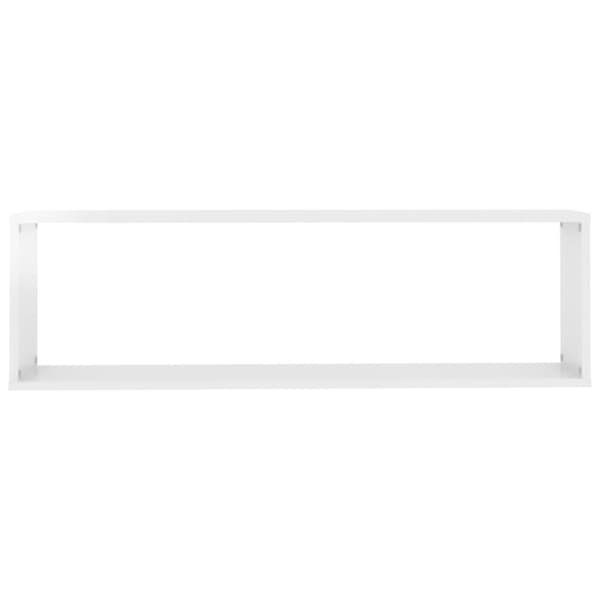 vidaXL væghylder 4 stk. 100x15x30 cm kubeform spånplade hvid højglans -  Væghylder & smalle hylder