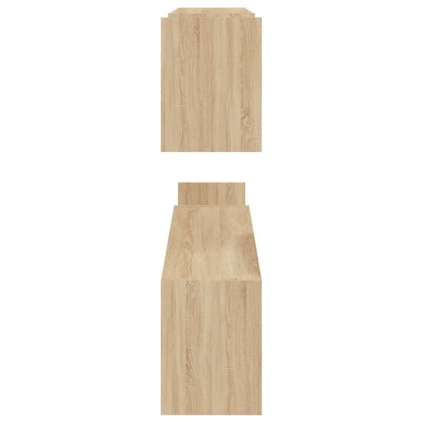 vidaXL væghylder 2 stk. 100x15x20 cm spånplader sonoma-eg -  Væghylder & smalle hylder