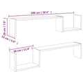 Miniatyrbillede 9 af 9: vidaXL væghylder 2 stk. 100x15x20 cm spånplader sonoma-eg -  Væghylder & smalle hylder
