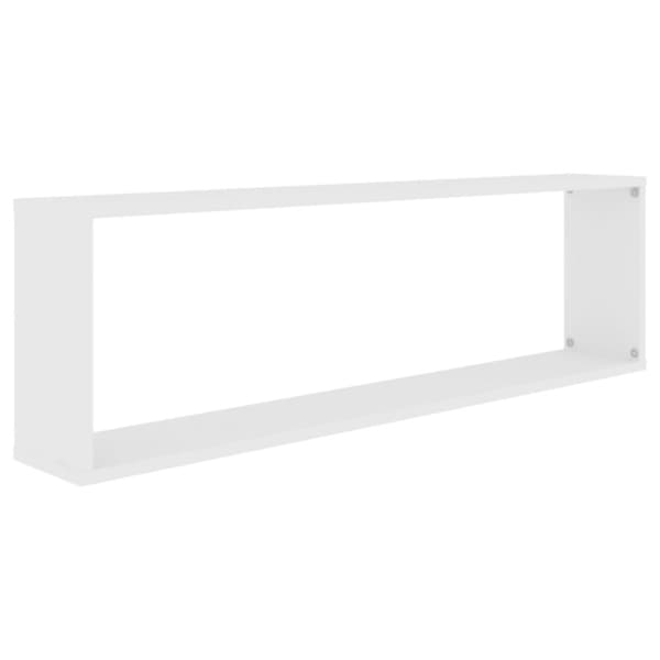 vidaXL væghængte kubehylder 2 stk. 100x15x30 cm konstrueret træ hvid - Væghylder & smalle hylder