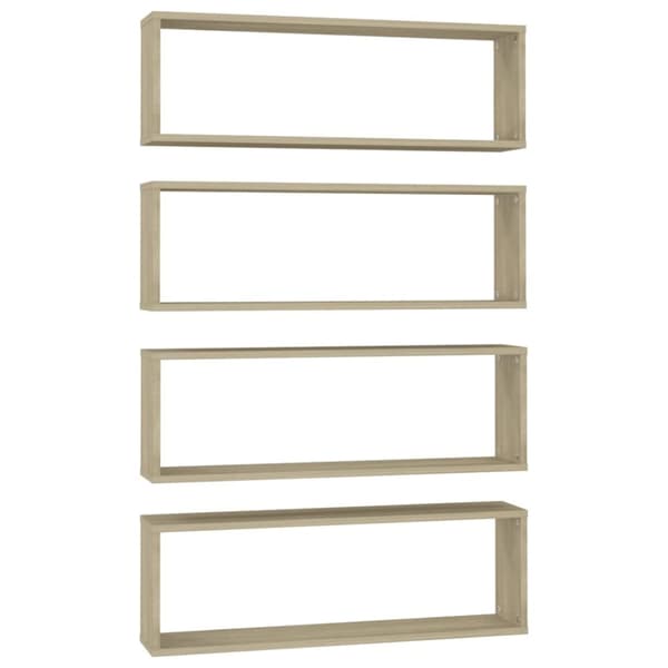 vidaXL Kuutioseinähyllyt 4 kpl Sonoma-tammi 80x15x26,5 cm lastulevy - Seinähyllyt