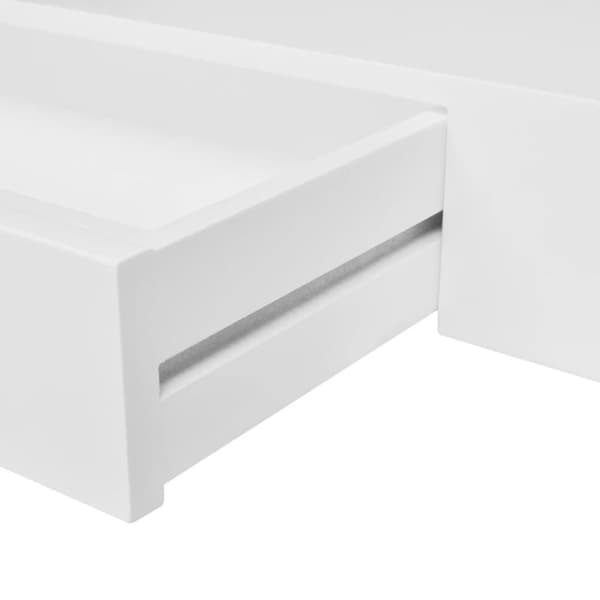 vidaXL svævende væghylder med skuffer 2 stk. 80 cm hvid -  Væghylder & smalle hylder