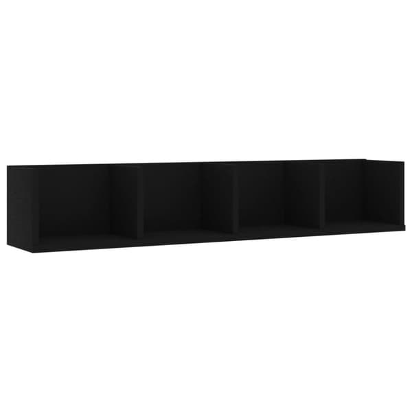 vidaXL CD-seinähylly musta 100x18x18 cm tekninen puu -  Seinähyllyt