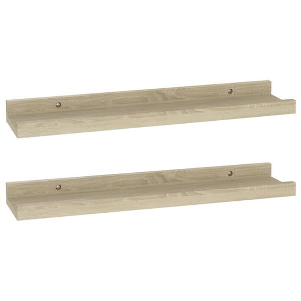 vidaXL Seinähyllyt 2 kpl Sonoma-tammi 40x9x3 cm -  Seinähyllyt