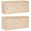 Miniatyrbillede 5 af 11: vidaXL vægskabe 2 stk. 80x30x35 cm massivt fyrretræ -  Væghylder & smalle hylder