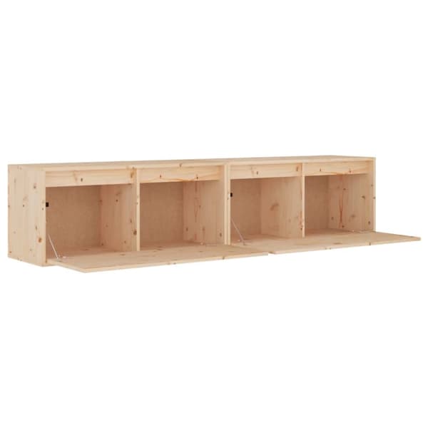 vidaXL vægskabe 2 stk. 80x30x35 cm massivt fyrretræ - Væghylder & smalle hylder