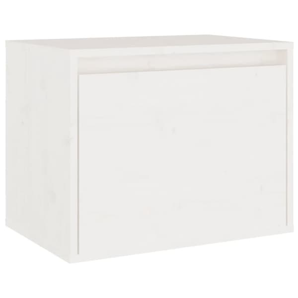 vidaXL Väggskåp 45x30x35 cm massiv furu vit -  Vägghyllor & fönsterbrädor