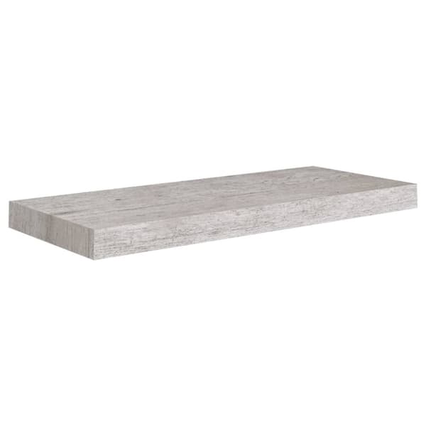 vidaXL Svävande vägghylla betonggrå 60x23,5x3,8 cm MDF - Vägghyllor & fönsterbrädor