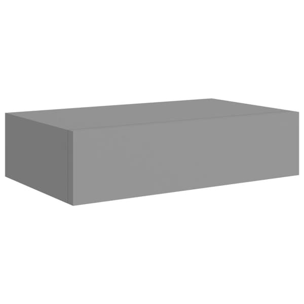 vidaXL Seinälaatikkohylly harmaa 40x23,5x10 cm MDF - Seinähyllyt