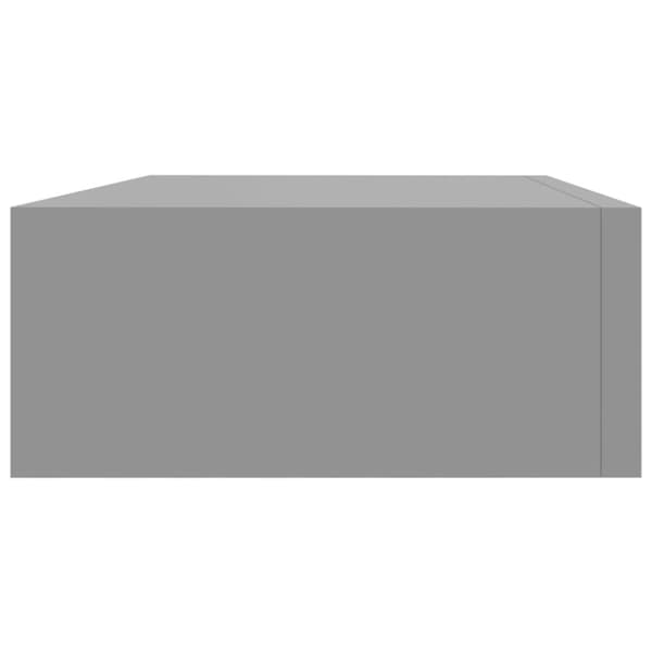 vidaXL Seinälaatikkohylly harmaa 40x23,5x10 cm MDF - Seinähyllyt