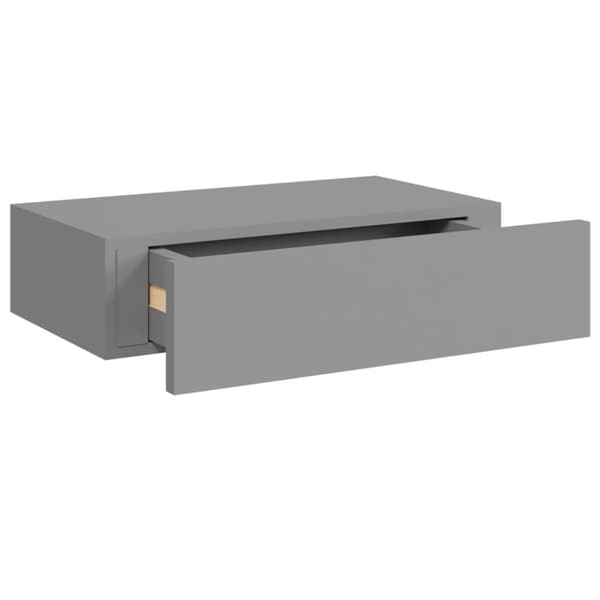 vidaXL Seinälaatikkohylly harmaa 40x23,5x10 cm MDF - Seinähyllyt