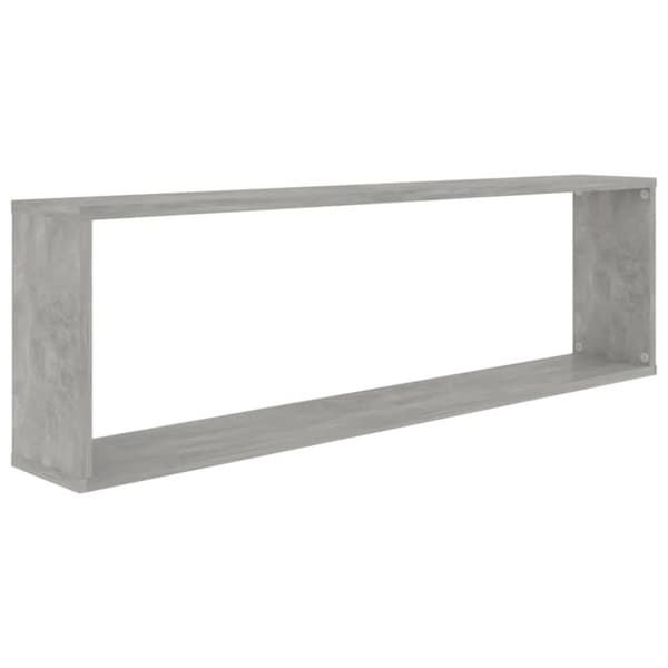 vidaXL Kuutioseinähyllyt 2 kpl betoninharmaa 100x15x30 cm tekninen puu - Seinähyllyt