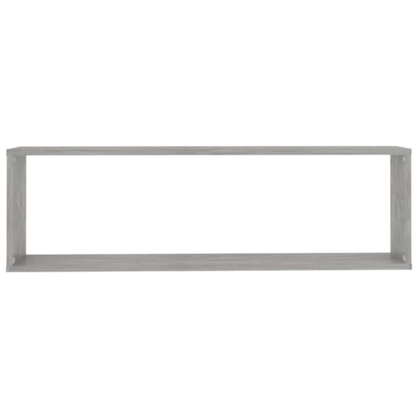 vidaXL Kuutioseinähyllyt 2 kpl betoninharmaa 100x15x30 cm tekninen puu - Seinähyllyt