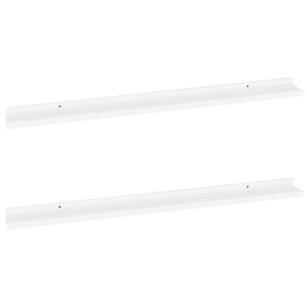 vidaXL væghylder 2 stk. 100x9x3 cm hvid -  Væghylder & smalle hylder