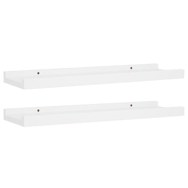 vidaXL Tauluhyllyt 2 kpl valkoinen 40x9x3 cm MDF -  Seinähyllyt